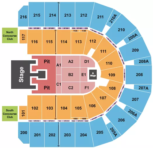 BAILEY ZIMMERMAN Seating Map Seating Chart