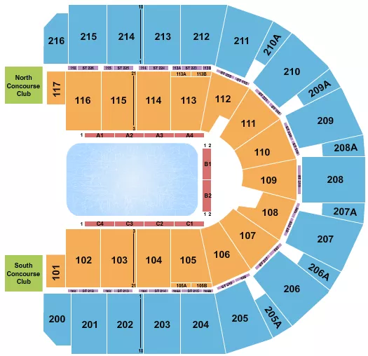DISNEY ON ICE 2 Seating Map Seating Chart