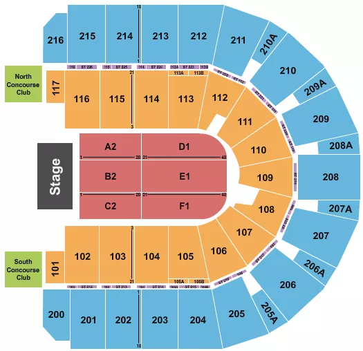 ENDSTAGE 6 Seating Map Seating Chart