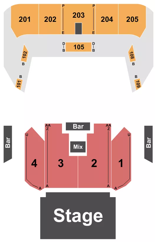 ENDSTAGE 2 Seating Map Seating Chart