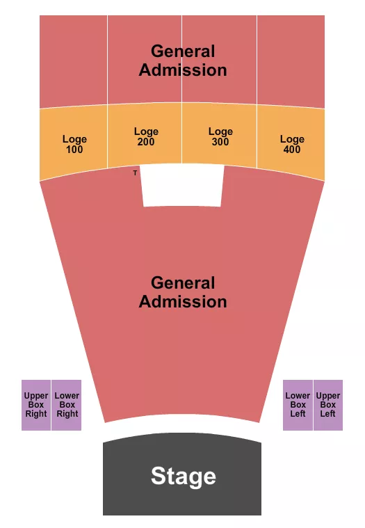 ENDSTAGE GA FLR BALC RSV LOGE Seating Map Seating Chart
