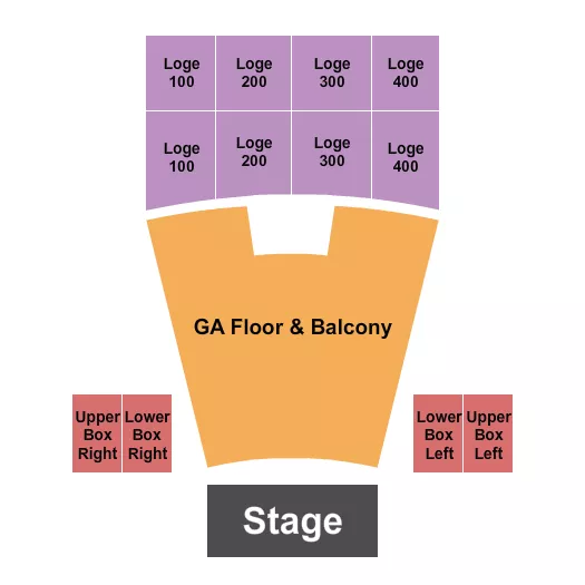 GA FLOOR BALCONY MEZZ Seating Map Seating Chart