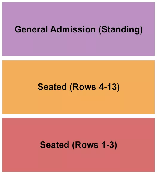ENDSTAGE ROWS SEATED STANDING Seating Map Seating Chart