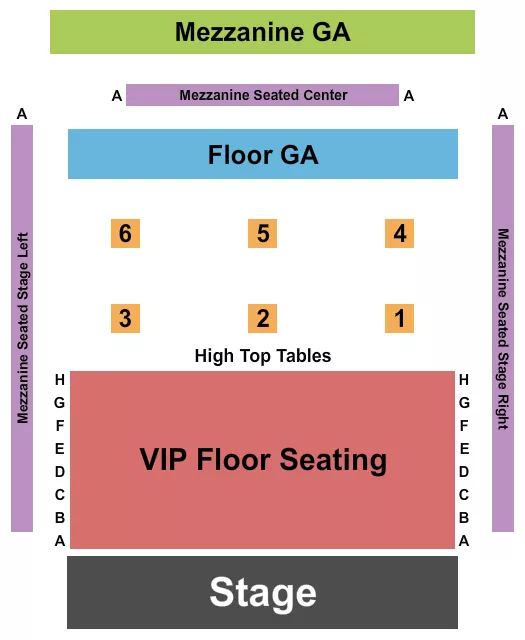 ENDSTAGE Seating Map Seating Chart