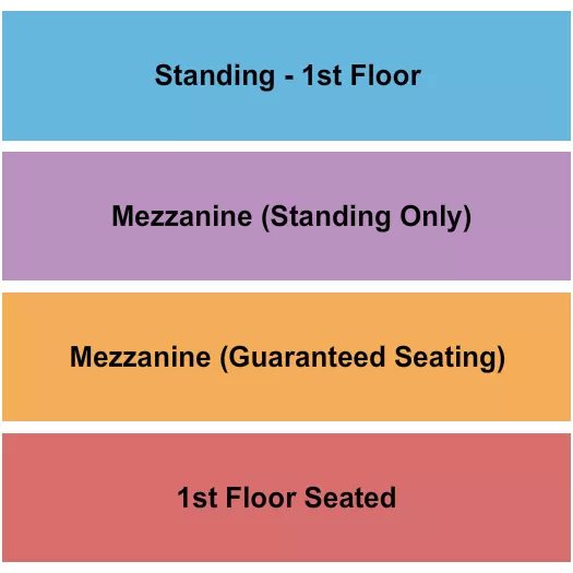 FLOOR MEZZ SEATED STANDING Seating Map Seating Chart