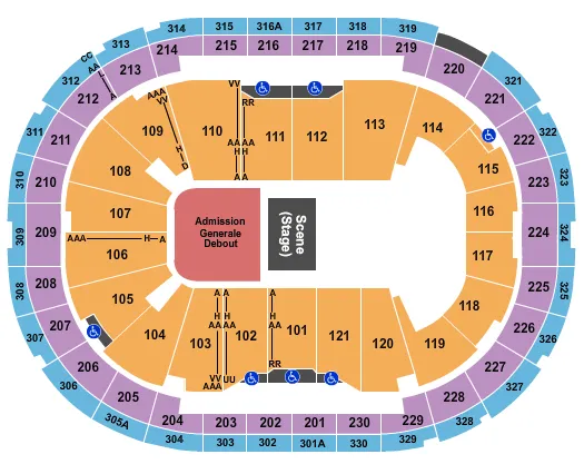 HALF HOUSE GA FLOOR Seating Map Seating Chart