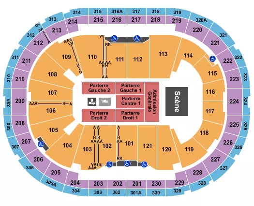 NOAH KAHAN Seating Map Seating Chart
