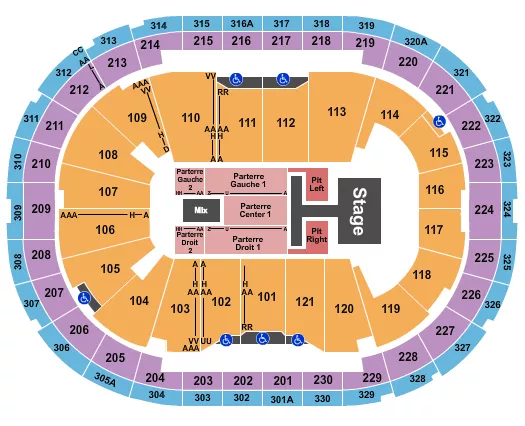 OLD DOMINION Seating Map Seating Chart