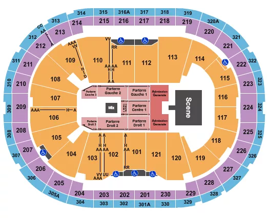 VOLBEAT Seating Map Seating Chart