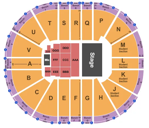 ENDSTAGE 4 Seating Map Seating Chart