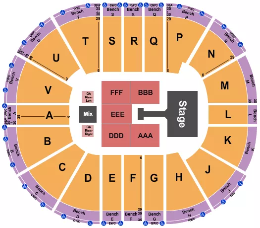 JONAS BROTHERS Seating Map Seating Chart