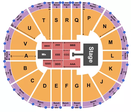 KEHLANI Seating Map Seating Chart