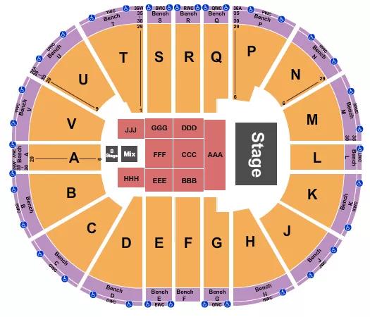 PENTATONIX Seating Map Seating Chart
