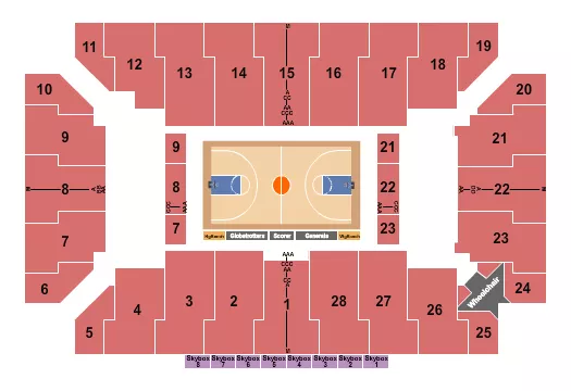 HARLEM GLOBETROTTERS Seating Map Seating Chart
