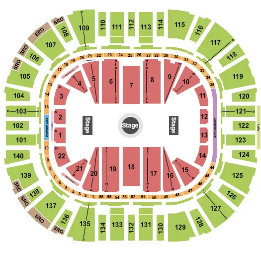 RINGLING BROS CIRCUS Seating Map Seating Chart