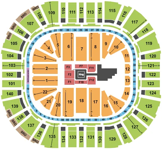 WWE 2 Seating Map Seating Chart