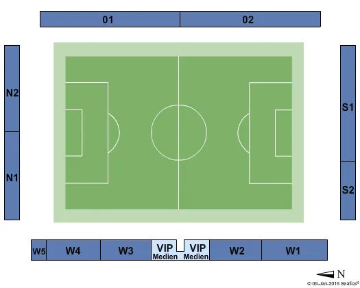 VOLKSWAGEN ARENA WOLFSBURG SOCCER Seating Map Seating Chart