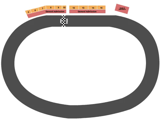 RACING Seating Map Seating Chart