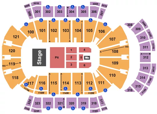 ENDSTAGE GA PIT 2 Seating Map Seating Chart