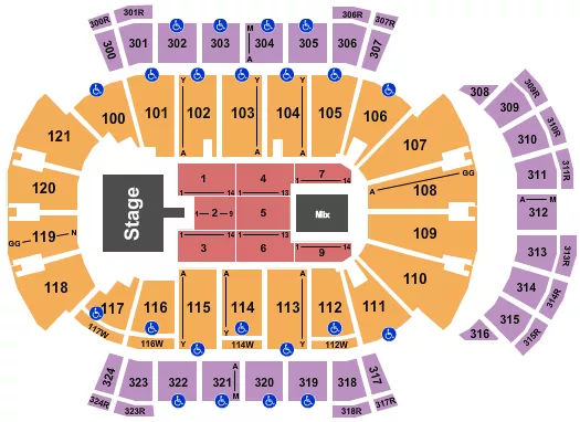 SMASHING PUMPKINS Seating Map Seating Chart