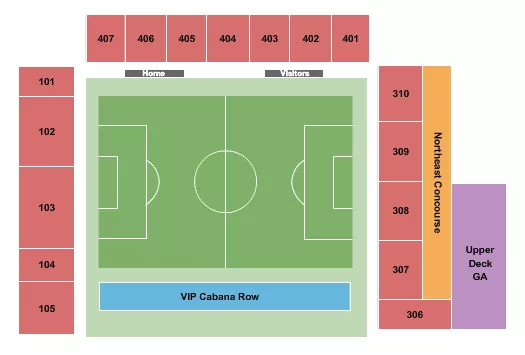 SOCCER TST Seating Map Seating Chart