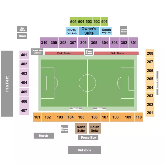 SOCCER 2 Seating Map Seating Chart