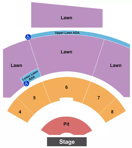 ENDSTAGE PIT NUMBERED SECTIONS Seating Map Seating Chart