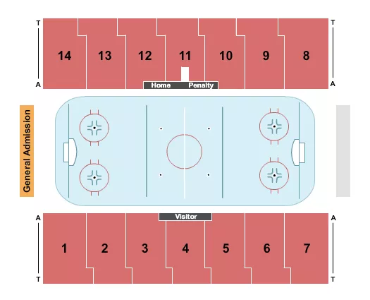 WOMENS HOCKEY Seating Map Seating Chart
