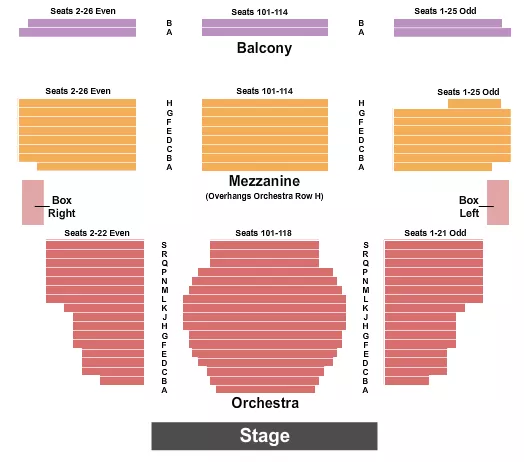 ENDSTAGE 2 Seating Map Seating Chart