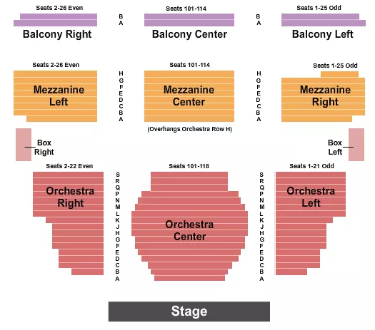 ENDSTAGE Seating Map Seating Chart