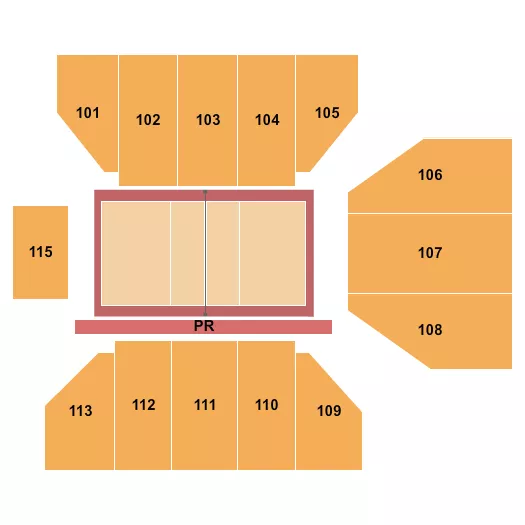 VOLLEYBALL Seating Map Seating Chart