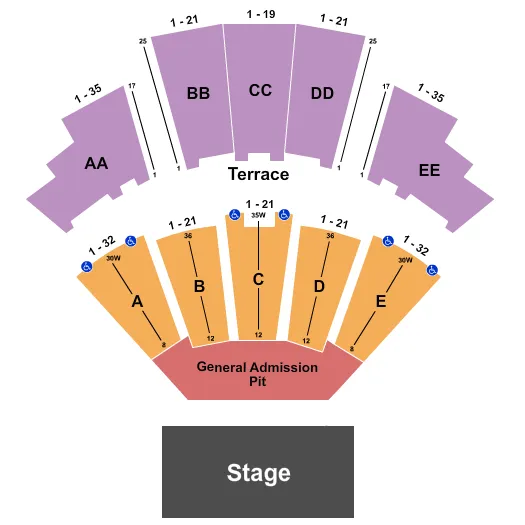 ENDSTAGE GA PIT Seating Map Seating Chart