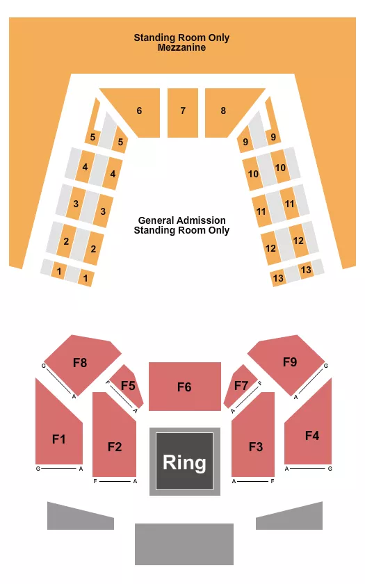 WAR MEMORIAL AUDITORIUM FL BOXING Seating Map Seating Chart