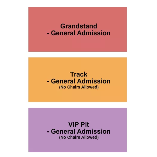 WASHINGTON COUNTY FAIRGROUNDS IL GRANDSTAND TRACK PIT Seating Map Seating Chart