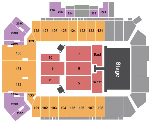 WASHINGTON GRIZZLY STADIUM LUKE BRYAN Seating Map Seating Chart