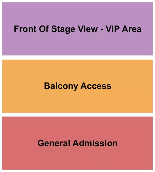 GA BALCONY FRONT OF STAGE Seating Map Seating Chart