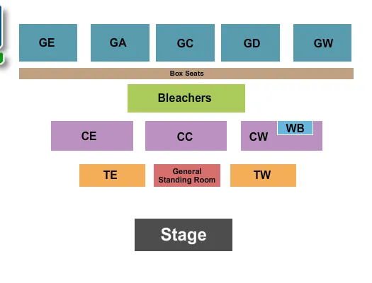 WAYNE COUNTY FAIR OH ENDSTAGE 3 Seating Map Seating Chart