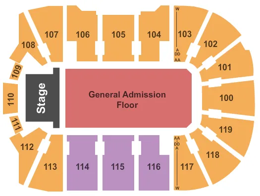 ENDSTAGE GA Seating Map Seating Chart