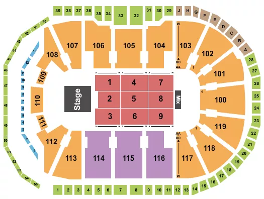 THERESA CAPUTO Seating Map Seating Chart
