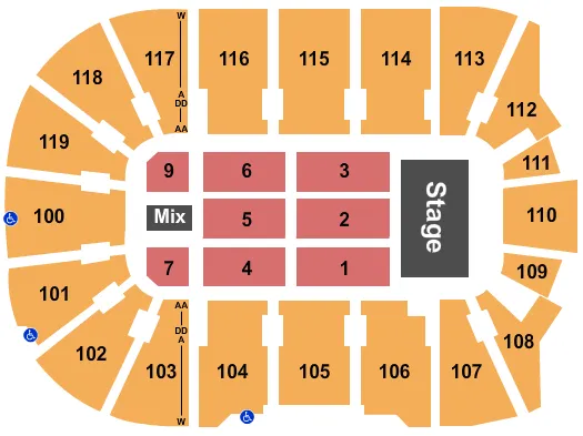 RUSSELL PETERS Seating Map Seating Chart