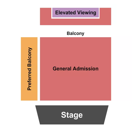 GA PREFERRED ELEVATED Seating Map Seating Chart