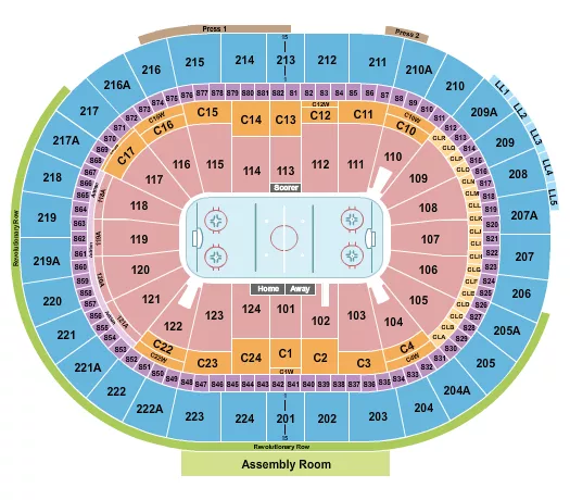 HOCKEY Seating Map Seating Chart