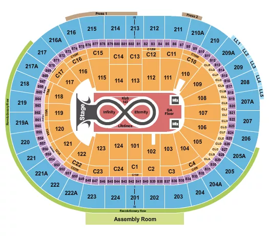 KATY PERRY Seating Map Seating Chart
