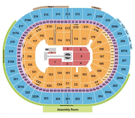 MMA2 Seating Map Seating Chart
