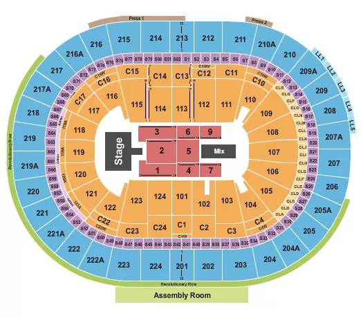 REGGAE FEST Seating Map Seating Chart