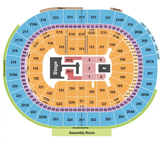 TEDDY SWIMS Seating Map Seating Chart