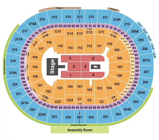 WU TANG CLAN Seating Map Seating Chart