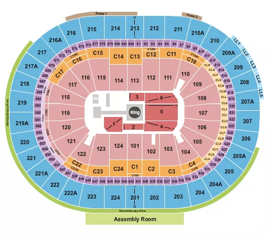 MMA Seating Map Seating Chart