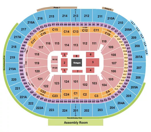 UFC Seating Map Seating Chart