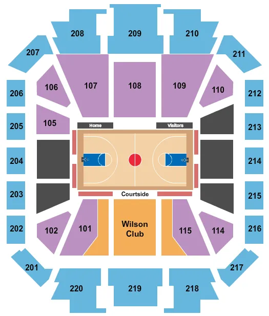 BASKETBALL 2 Seating Map Seating Chart